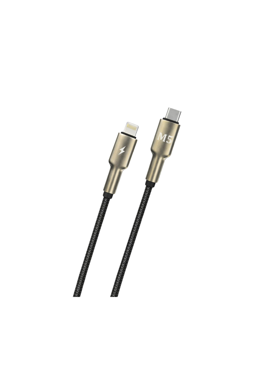 M5 PD Data Cable (Model M-117) is a Type-C to Lightning cable