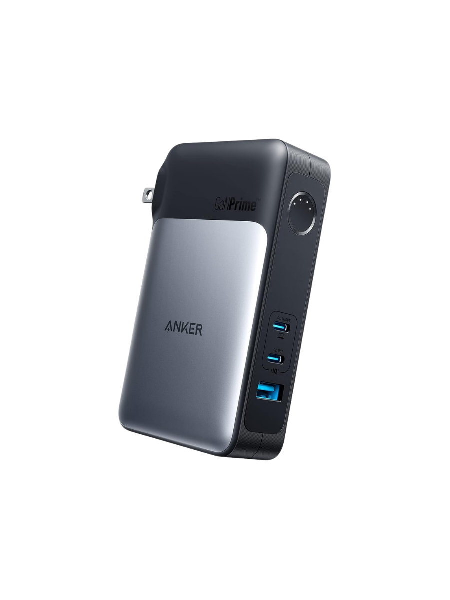 Anker GaNPrime Power Bank, 2-in-1 Hybrid Charger, 10,000 mAh 30W USB-C Portable Charger with 65W Wall Charger
